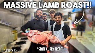 Mega Roast Lamb quotWatch me cook this amazing staff mealquot  Behind the Scenes Indian Restaurant [upl. by Ecnerewal]