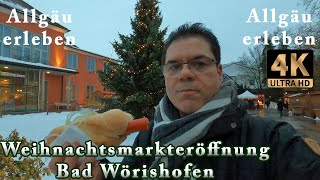 Weihnachtsmarkteröffnung und Nikolauseinzug in Bad Wörishofen 4k [upl. by Scheers]