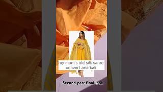 New anarkali old silk saree making dress youtube newvideo shorts trending fashion anarkali [upl. by Megargee852]