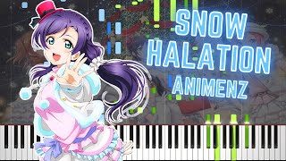 Animenz 2016  2020 Snow Halation  Love Live OST Piano Tutorial  Synthesia [upl. by Philip]