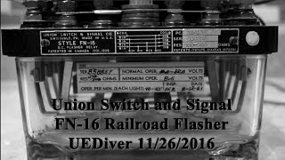 Railroad Crossing Signal Union Switch and Signal FN16 Flasher Relay Demonstration [upl. by Adleremse]