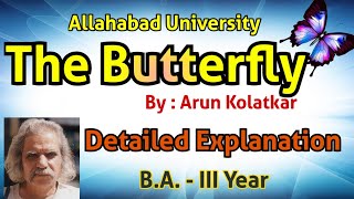 The Butterfly ll Arun kolatkar ll Detailed Explanation [upl. by Terrene]