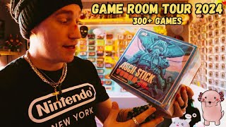 Amazing Video Game Room Tour Part 1 300 Games [upl. by Norvin]