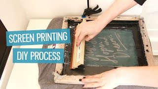 How to screen print tshirts at home DIY method  CharliMarieTV [upl. by Liz8]