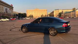 bmw 330i e46 m54b30 burnout drift [upl. by Nylram]