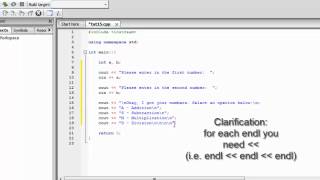 Jeffs C Tutorials  15a  Creating a Multifunction Calculator Pt 1 [upl. by Nireil139]