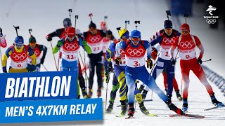 Biathlon  Mens 4x75km Relay  Full Replay  Beijing2022 [upl. by Nnyllatsyrc918]