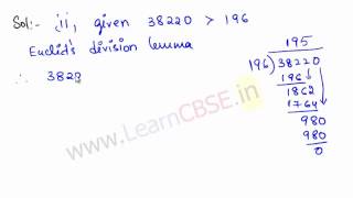 Euclid’s division algorithm to find the HCF  Funndamental Theorem Of Arithmetic [upl. by Eedolem]