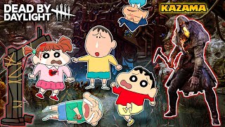 Kazama became blight in dbd 😱🔥  shinchan and his friends playing dead by daylight 😂  horror game [upl. by Noella]