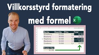 Excel  Villkorsstyrd formatering med formel [upl. by Odlanyar]