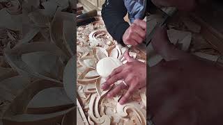 Furniture pattern carving process Good tools and machinery make work easy [upl. by Uno]