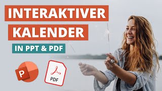 Interaktiven Kalender IN WENIGEN MINUTEN erstellen  PowerPoint und PDF [upl. by Madelle767]