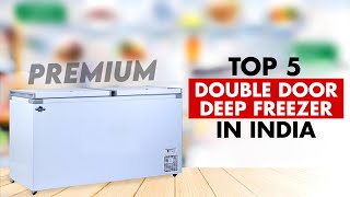 Top 5 Best Double Door Deep Freezer In India 2024⚡ Best Chest Freezers Under Budget⚡ Prices⚡ Reviews [upl. by Maidy]