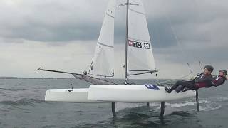 Foiling Nacra 17 New boat New Course [upl. by Alfie]