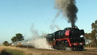 Hudson Steam Train stalls on 2 grade Australian Trains [upl. by Sandro]