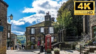 Haworth Village Bronte Country Virtual Exploring Walking Tour West Yorkshire England 4K UK 🇬🇧 [upl. by Adnolor]