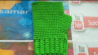 Mitonguante sin dedos tejido a crochet para hombre [upl. by Konstantin]