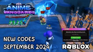 Roblox Anime Vanguards New Codes September 2024 [upl. by Neemsaj]