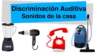 Discriminación auditiva Sonidos de la casa ⏰✂️ [upl. by Maynard]