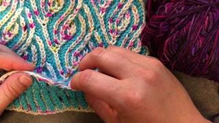 2 Color Brioche in the Round Knit Hat Tutorial [upl. by Cammi228]