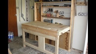 Folding work bench with storage [upl. by Cirdahc]