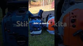 Stihl br600 vs makita eb7660 stihl makita leafblower [upl. by Grefer658]