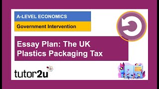 Market Failure Essay Plan  The UK Plastic Packaging Tax [upl. by Arimlede]