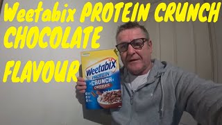 Weetabix PROTEIN CRUNCH chocolate flavour food taste test review [upl. by Ronel]