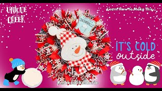 Create A Stunning Snowman Wreath With The UITC Large Board  Easy Winter Decor Diy [upl. by Adila]