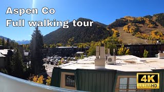 Aspen Colorado Walking Tour Full walk 4K [upl. by Axe521]