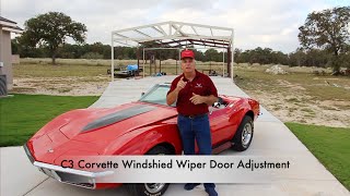 C3 Corvette Windshield Wiper Door Adjustment [upl. by Delastre]