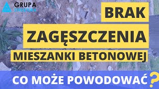 Betonowanie brak zagęszczenia mieszkanki betonowej [upl. by Burrow]