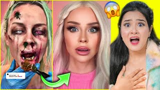 Reacting to DEAD to Alive Makeup Transformation 😱 Extreme Shocking Reaction 🤯 [upl. by Padraig]