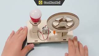 Portable Power Generator Science Experiment Childrens DIY Wooden Physics Production Science [upl. by Eno364]