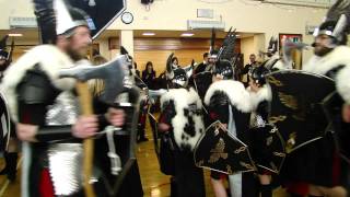 2012 Scalloway Fire Festival  Jarls Squad entering Tingwall Hall  kozetland1MP4 [upl. by Charlton]