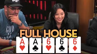 Poker Pros Epic WIN With a FULL HOUSE at High Stakes Live Cash Game [upl. by Nnaegroeg]