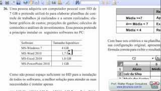 Resolução de Prova  Vunesp PP 2012  Professor I  Informática  Parte 12 [upl. by Otrebide]