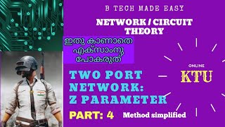 Z Parameter Problems 💯 sure topic 2 port network  Network Circuit Theory by Dinu A G [upl. by Dlanor]