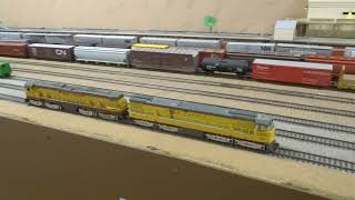 UNION PACIFIC ALCO C855 A with GE U50 [upl. by Alleber]