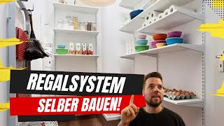 Regalsystem selber bauen Schritt für Schritt erklärt Schienensystem für mehr Stauraum [upl. by Thedric]