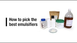 How to pick the best cosmetic emulsifiers [upl. by Warring687]