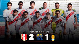 PERÚ VENCIÓ a URUGUAY con GOLAZOS de GUZMÁN y GOICOCHEA  PERÚ 21 URUGUAY  AMISTOSO SUB20 [upl. by Goldshell]