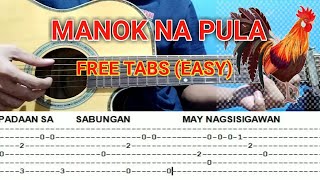 Manok na Pula  Fingerstyle Guitar Cover with TABS Easy [upl. by Atilemrac]