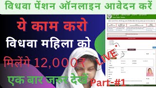 विधवा पेंशन का फॉर्म कैसे भरें Vidhwa Pension Online Kaise Karen  UP Vidhwa Pension Apply Online [upl. by Tyrone]