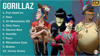 GORILLAZ MIX Full Album  GORILLAZ Greatest Hits  Top 10 Best GORILLAZ Songs amp Playlist [upl. by Jereme]