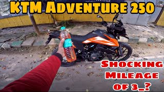 KTM ADVENTURE 250 MILEAGE TEST  SHOCKING RESULTS [upl. by Llennyl531]