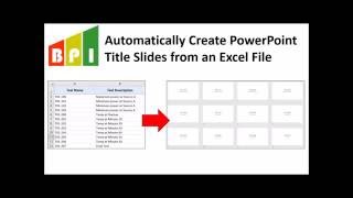 How to Automatically Create PowerPoint Title Slides from Excel [upl. by Asital]