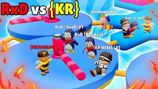 😱 RxD vs KR CLAN WAR  STUMBLE PANDA VS KARLOD GAMING  CLAN WAR  STUMBLE GUYS  STUMBLE PANDA [upl. by Betthel]