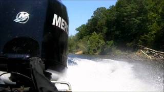 My Vessel going up Little River 150110 Optilmax Jet outboard [upl. by Whitnell802]