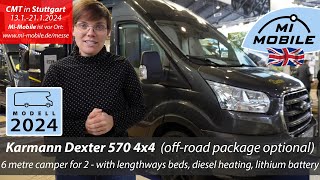 PREMIERE CMT 2024  4x4 Long beds Offroad Camper Van Karmann Dexter 570  Diesel heating Lithium [upl. by Alyehc71]